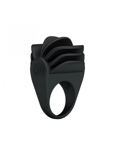 Pretty Love Anillo Vibrador Chester Color Negro