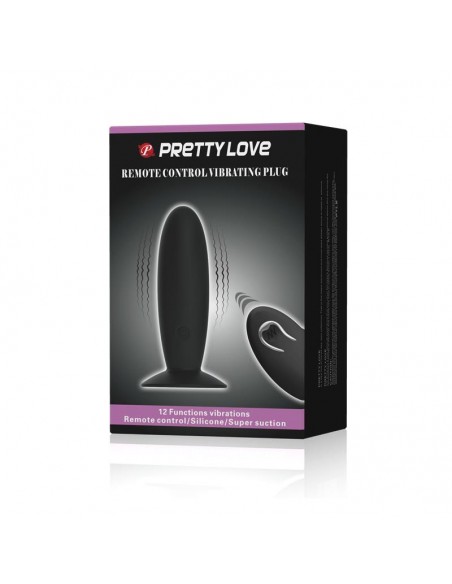Plug Anal con Control Remoto Color Negro