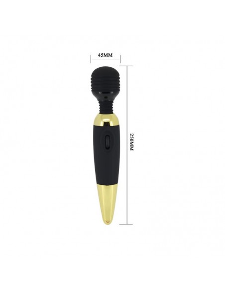 Pretty Love Masajeador Power Wand Negro y Dorado