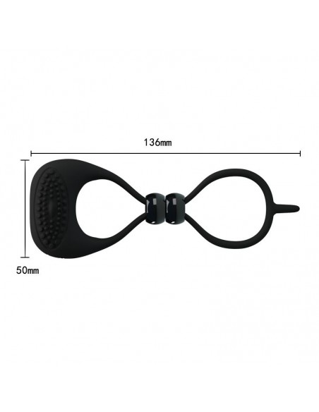 Pretty Love Anillo Vibrador Locker Color Negro