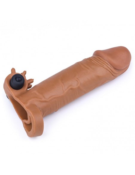 Funda para el Pene con Vibracion Add 2 Pleasure X Tender Marron