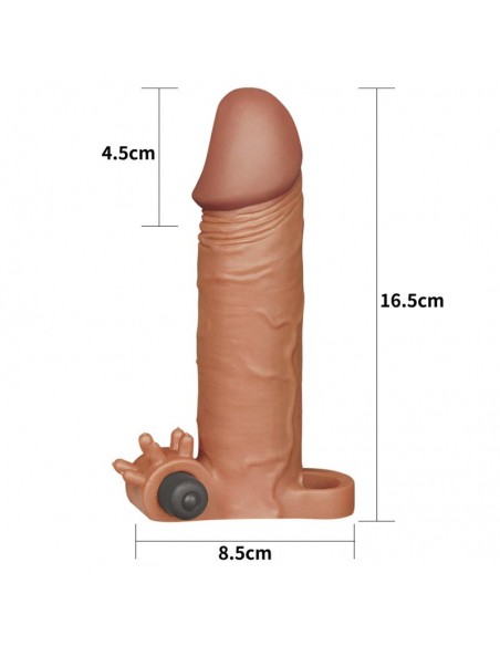 Funda para el Pene con Vibracion Add 2 Pleasure X Tender Marron