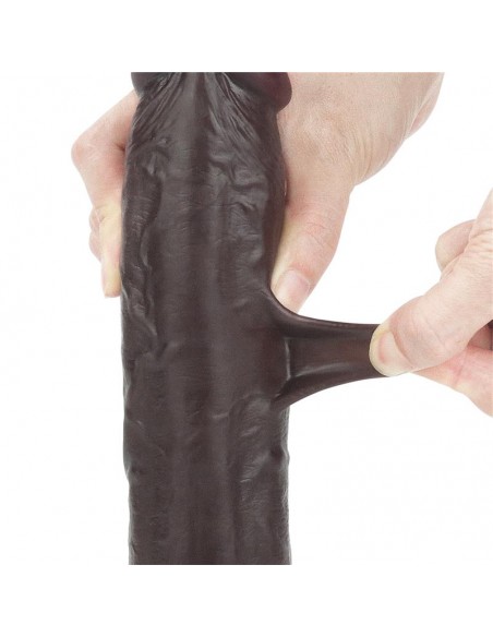 Dildo con Piel Retractil 9 Negro