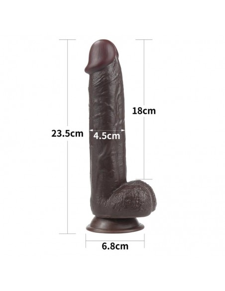 Dildo con Piel Retractil 9 Negro