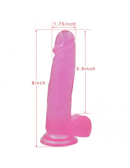 Dildo Jelly Studs 8 Rosa