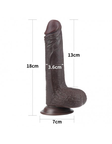 Dildo con Piel Retractil 7 Negro