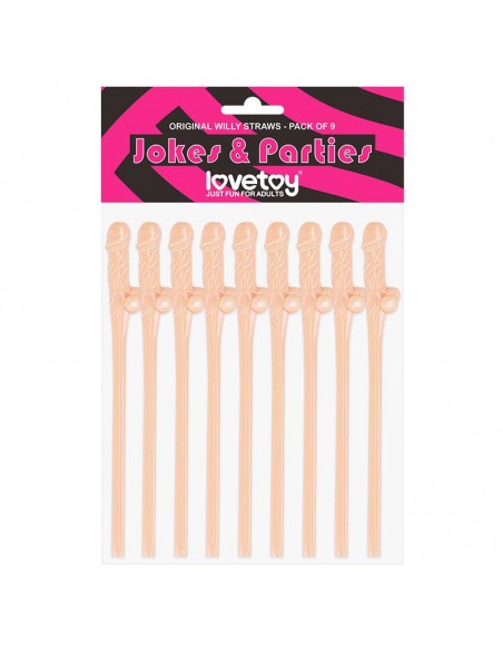 Pajita de Pene Pack de 9