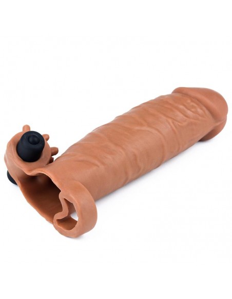 Funda para el Pene con Vibracion Add 2 Pleasure X Tender Marron