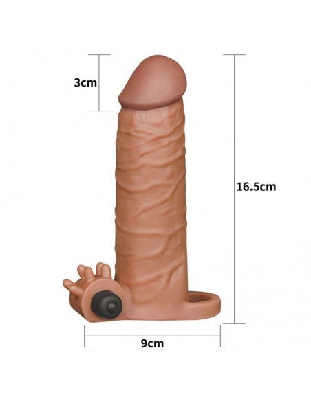 Funda para el Pene con Vibracion Add 2 Pleasure X Tender Marron