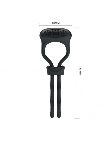 Pretty Love Anillo Vibrador Curitis Color Negro