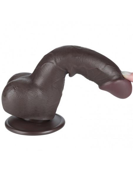 Dildo Dual Layer Piel Deslizante Retractil 75
