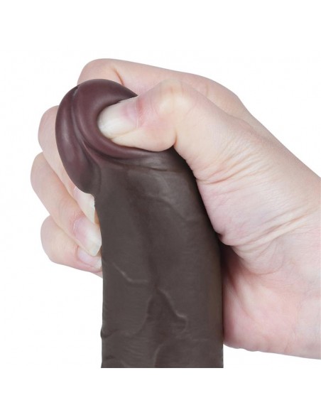 Dildo Dual Layer Piel Deslizante Retractil 75
