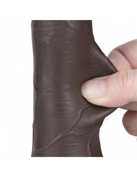Dildo Dual Layer Piel Deslizante Retractil 75