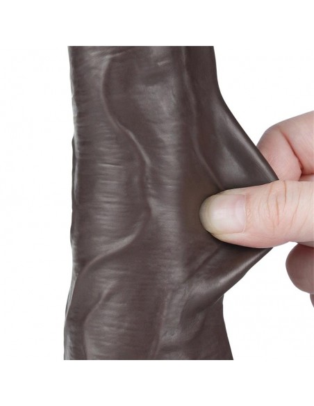 Dildo Dual Density Piel Deslizante Retractil 85