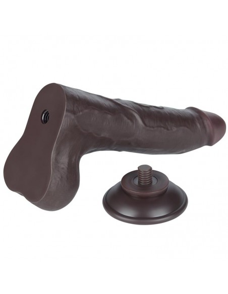 Dildo Dual Density Piel Deslizante Retractil 85