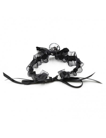 Collar con Lazo Cascabel y Encaje