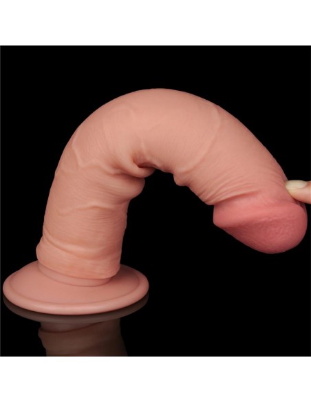 Dildo Dual Layer Piel Deslizante Retractil 8