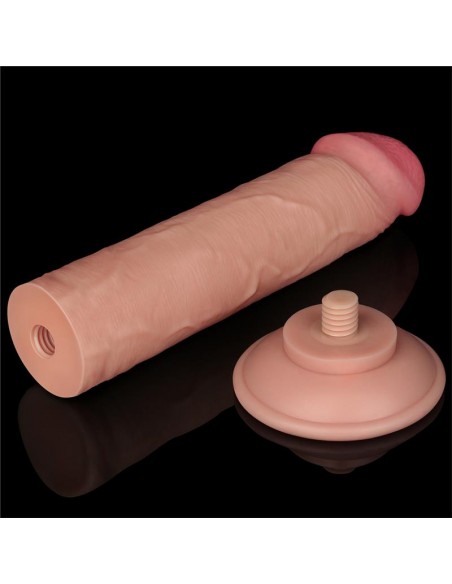 Dildo Dual Layer Piel Deslizante Retractil 8