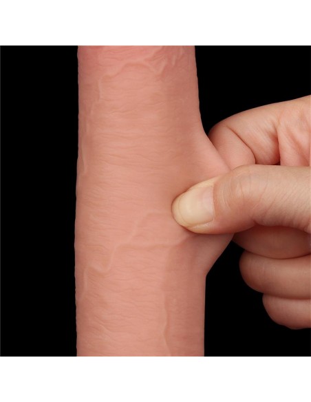 Dildo Dual Density Piel Deslizante Retractil 9
