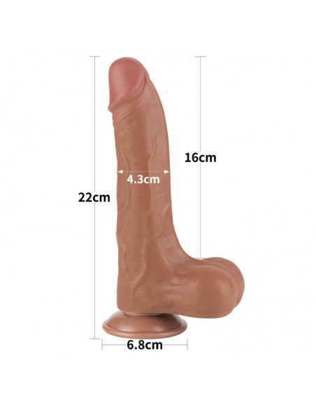 Dildo con Piel Retractil 85 Bronceado