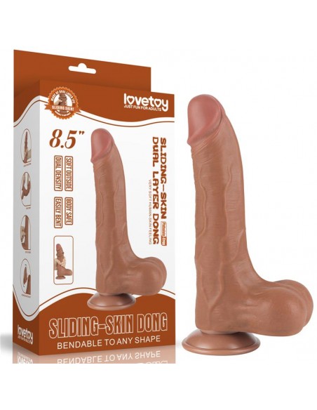 Dildo con Piel Retractil 85 Bronceado