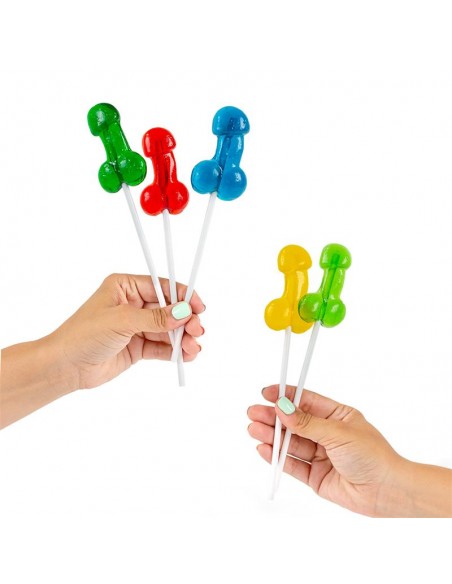 Expositor Piruletas Pene Sabores con Alcohol 40 uds