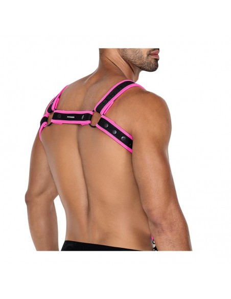 H4RNESS05 Arnes de Pecho Neon Rosa Talla unica