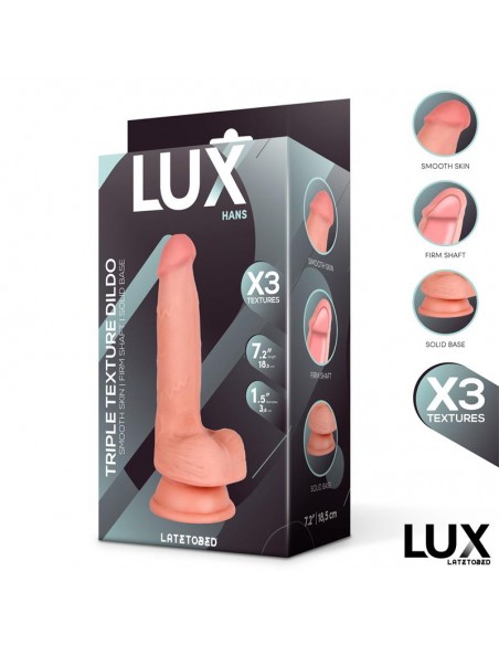Hans Dildo Triple Densidad con Testiculos 72