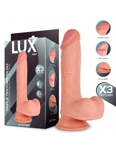 Max Dildo Triple Densidad con Testiculos 82