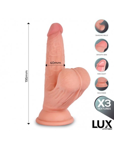Lars Dildo Triple Densidad con Testiculos Oscilantes 76