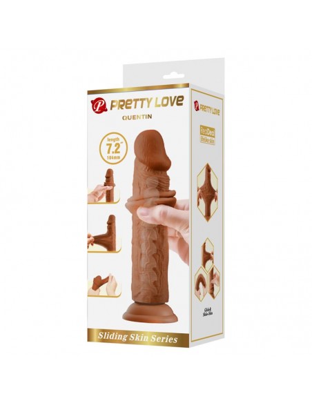 Quentin Dildo con Piel Deslizante Retractil 184 cm