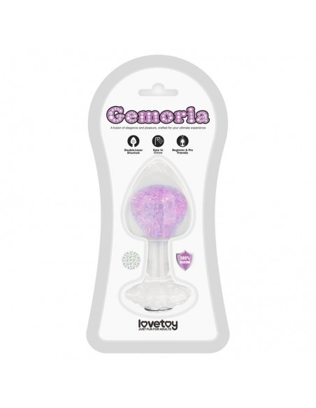 Gemoria Plug Anal de Silicona con Esfera de Cristal
