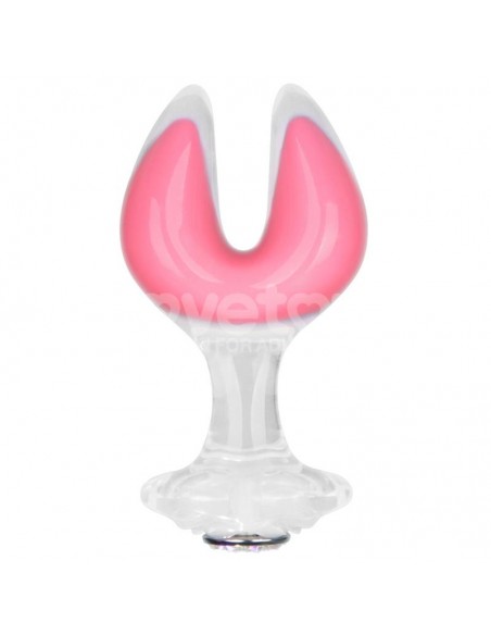 Gemoria Plug Anal Silicona Doble Punta Brilla en la Oscuridad