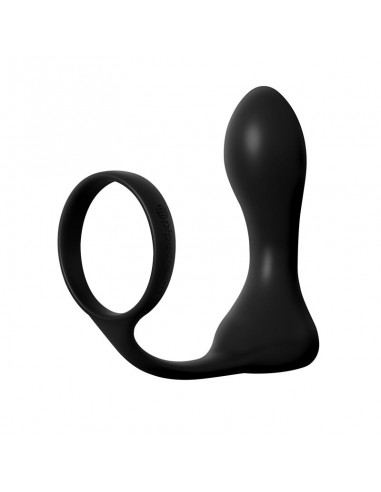 Anillo y Plug Anal con Vibracion Negro