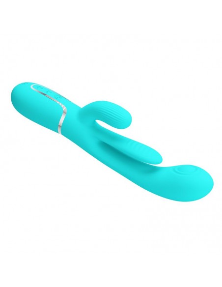 Shania Vibrador con Lengua y Thumping Turquesa