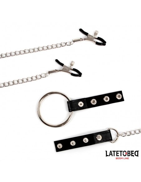 Pinzas para Pezones con Anillo para el Pene
