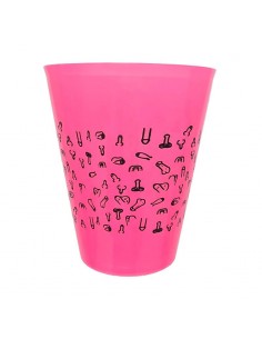 Vaso Plastico Diseno Penes Fuscia 500ml