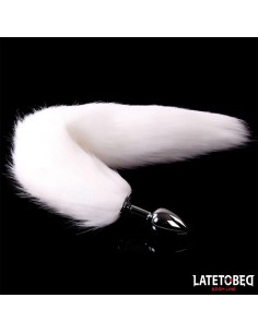 Plug Anal con Cola Blanco 40 cm 2