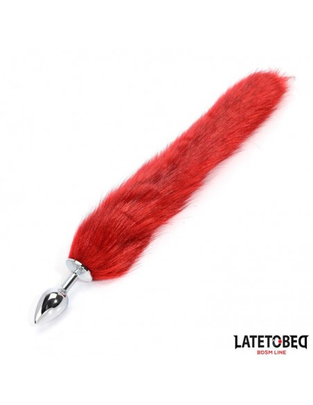 Plug Anal con Cola Rojo Vino 40 cm