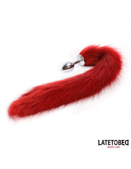 Plug Anal con Cola Rojo Vino 40 cm