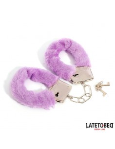 Esposas de Metal Furry de Pelo Purpura