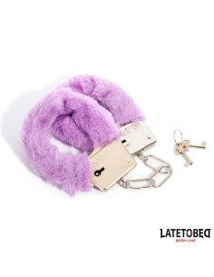 Esposas de Metal Furry de Pelo Purpura 2