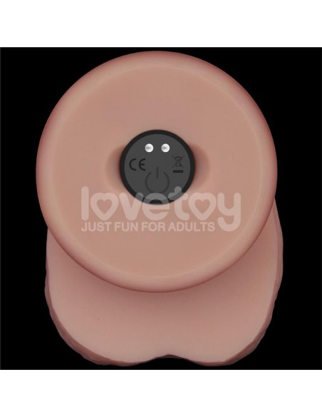 Dildo con Vibracion Piel Deslizante Silicona Dual Layer 10