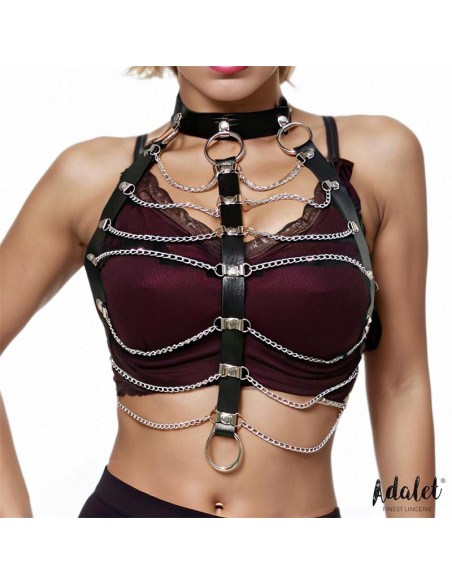 Hilda Arnes de Pecho con Cadenas Cuero Vegano Talla unica