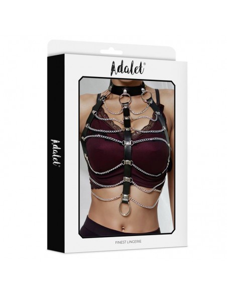 Hilda Arnes de Pecho con Cadenas Cuero Vegano Talla unica