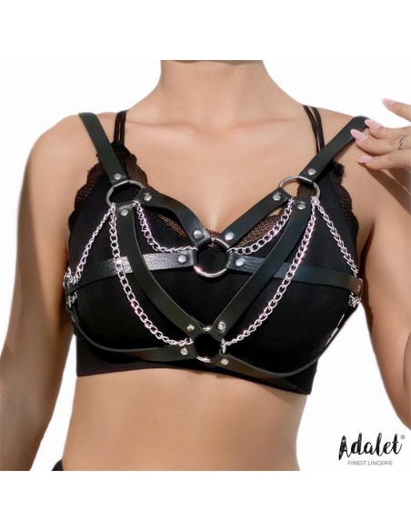 Karina Top Cuero Vegano con Cadenas Talla unica