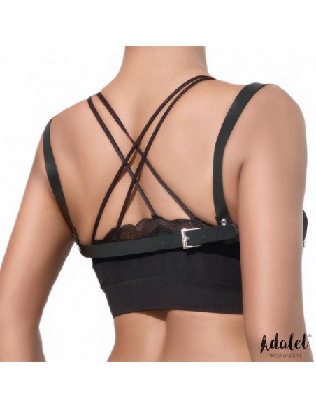 Karina Top Cuero Vegano con Cadenas Talla unica