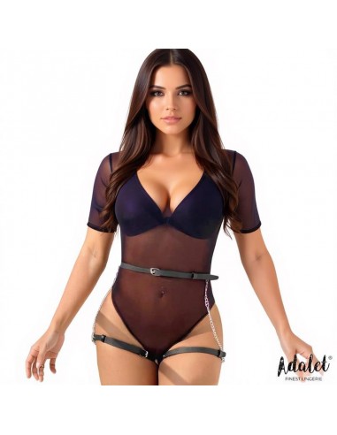 Oriana Cinturon Cuero Vegano con Cadenas Tall unica