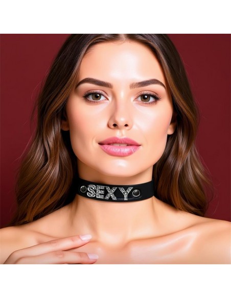 Collar Cuero Vegano Sexy Talla unica