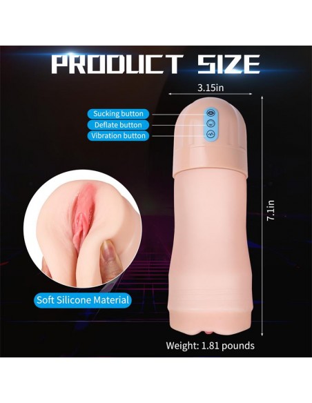 Masturbador con Vibracion y Efecto Succion Suctroker V10 X